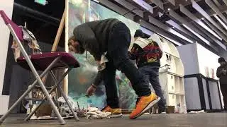 Time lapse of Oliver Vernon, Mars 1 and Damon Soule painting mural
