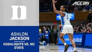 Duke Guard Ashlon Jackson&nbsp;Highlights vs. NC State