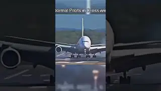 Normal landing vs pia pilots in crosswind  #aviation #viral #pia ##airforce