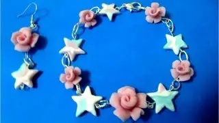 Pulseras  rosas  de porcelana fría