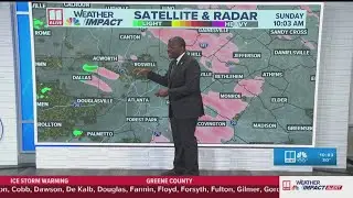 Sunday 10am winter storm forecast in Georgia