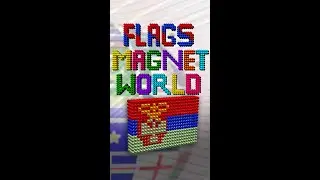 Paint Serbia Flag With Magnetic Balls