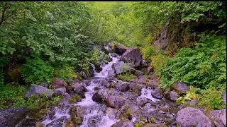 Waterfalls on the way to Harding Icefield