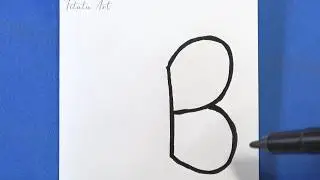 How to Draw a Butterfly from Letter B | Drawing For Beginners