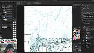 Inking Comics ln clip studio paint livestream 01