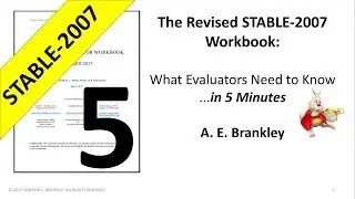 Пересмотренная рабочая тетрадь STABLE-2007: что нужно знать оценщикам за 5 минут