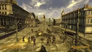 Fallout New Vegas NPC Battle NCR Veteran Rangers vs Super Mutants