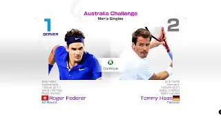 ROGER FEDERER vs TOMMY HAAS | Virtua Tennis 4 Gameplay | Australia Challenge