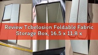 Review Tcbelosion Foldable Fabric Storage Box, 16.5 x 11.8 x 9.8 inches (L x W x H), with Double-Lid