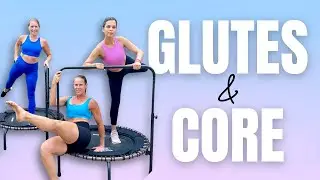 15 MIN LOW IMPACT REBOUNDER GLUTES & CORE | Handlebar Attachment | Trampoline Workout