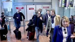 Stephane Freiss arriving at Nice airport for the 2019 Cannes Film Festival