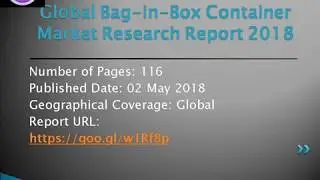 Bag in Box Container Market to Partake Significant Development During 2025