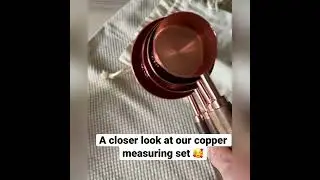 Our copper measuring set - pretty and practical ☺️😍 #baking #kitchenutensils #shorts