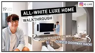 Using ONE Colour For The Entire Interior | All-White Luxe Home Walkthrough | Full House Tour SG