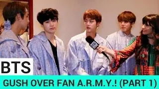BTS Gush Over Their Fan A.R.M.Y. & Imitate Justin Bieber! (PART 1) | Hollywire