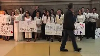 Pro-life students sing 
