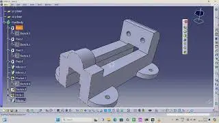 Catia V5 Tutorial: Creating a Bench Vice Base #catia3dmodelling #catiav5 @Free_cad_tutorial