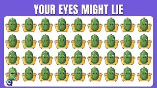 Find the ODD One Out - Cucumbers Playing Golf 🎮🎯✨ | Easy, Medium, Hard - 42 Fun Levels | Quizity