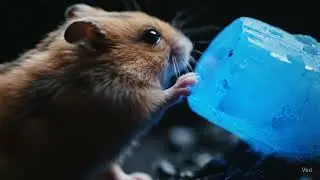 Hamster Melts Glowing Crystal | Satisfying 4K Slow Motion ASMR