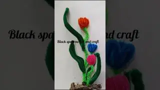 small tulip with pipe cleaner #shortvideo #artandcraft #flowers #handcraft #pipecleanerart