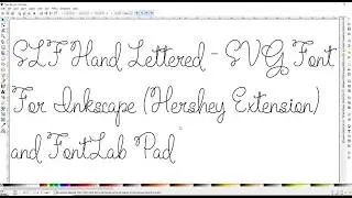 SVG Font SLF Hand Lettered