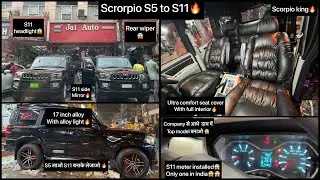 Scorpio 2022 modification🔥Scorpio 2022 autofold orvm🔥Scorpio 2022 rear wiper|Scorpio s11 headlight