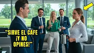 ＂Sirve el café y no opines＂  Millonario se burla de la mesera del club privado y luego queda helado