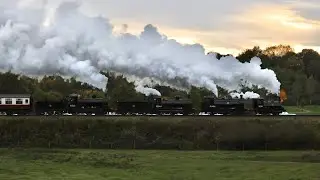 Steam Loco Quadruple Header! 51241, 51456, 52044 & 52322 at the ELR 16th October 2022