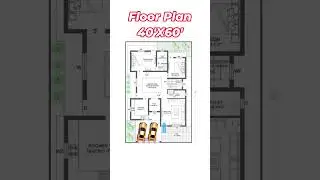 40 X 60 HOUSE PLAN, 40 BY 60 HOME PLAN#shorts #homedesign #gharkanaksha #trendingshorts #housedesign