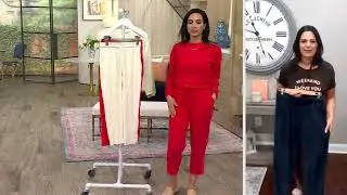 AnyBody Jacquard French Terry Cropped Pant on QVC