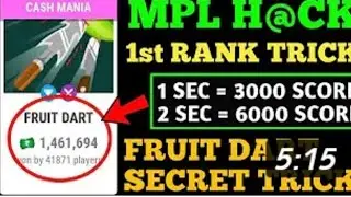 #FruitDart #Mpl #Fruit Fruit Dart Unlimited H@ck Trick || BOMB कब कब आता है जल्दी पता करो || New Mod