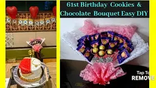 Easy Chocolate  Cookies  Bouquet  DIY l 61st Birthday  Bouquet  Gift Idea l Bouquet Easy Making DIY