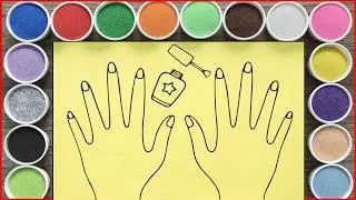 ASRM How to sand painting nail polish nail, nail polish drawing, coloring page (Chim Xinh channel)