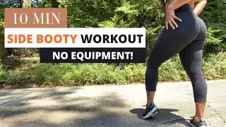BEST EXERCISES TO GROW YOUR SIDE GLUTES (get wider looking hips) | side booty workout at home