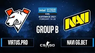 CS:GO - NAVI GG.BET vs Virtus.pro [Train] Map 2 - IEM Katowice 2021 - Group B