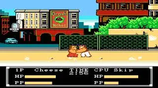 Crash'n the Boys Street Challenge NES Fighting Scene Cheese VS. Skip ( best 2 out of 3 wins )