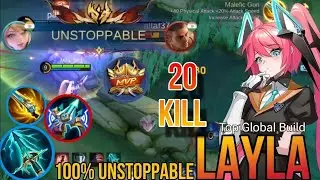 20 Kills No Death Layla Gameplay - Layla Best Build & Gameplay ~ MLBB