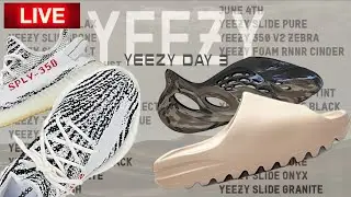 LIVE COP YEEZY DAY 2024 YEEZY SLIDE PURE, ZEBRA 350 V2 & FOAM RNNR CINDER