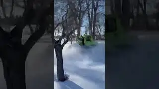 CUSTOM Bombardier Bombi SNOWCAT having fun in the fresh snow