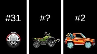 Ranking the vehicles based on their total distances combined | Hill Climb Racing 2
