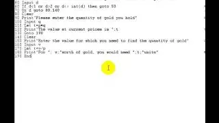BASIC Programming Lesson 29   Gold Calculator