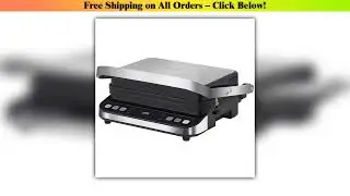BioloMix 2000W Electric Contact Grill Digital Griddle and Panini Press, Optional Waffle Maker