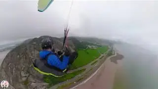 Soaring Penmeanbach NW face on a gloomy day