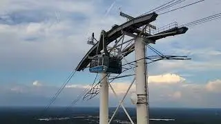 HIGH SPEED SWISS CABLE CAR - AERIAL TRAMWAY AT STONE MOUNTAIN PARK, SUMMIT SKYRIDE, NEAR ATLANTA, GA