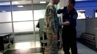 TSA soldier pat down