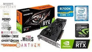 RTX 2070 8gbVram + I7 8700K FPS Test in 10 game &ldquo;MAX Setting&rdquo;