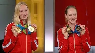 Canadian synchronized swimmers on winning Pan Am gold