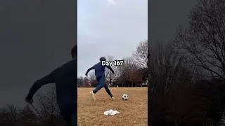 How many days to become left-footed? - Day 167 #shorts #footballtraining #football