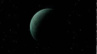 Green Planet Rotating in Space - Free footage