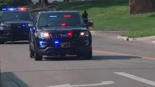 Franklin County law enforcement hold procession as officers, deputies leave for Daniel Sherrer's fun